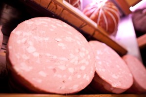 Mortadella close-up