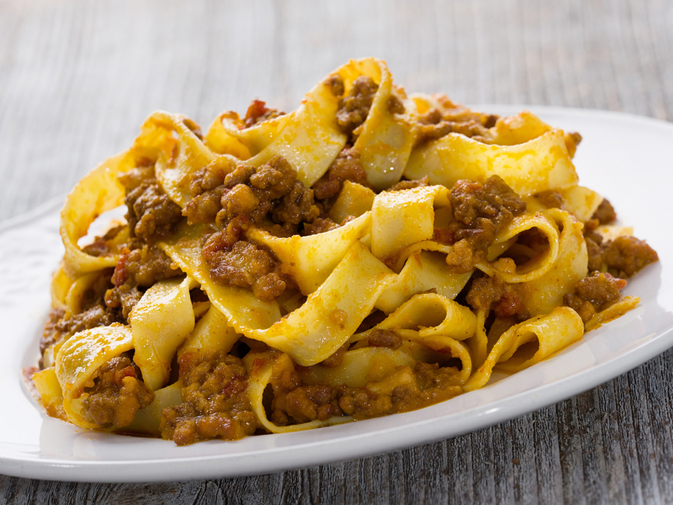 dish of tagliatelle al ragù from Bologna