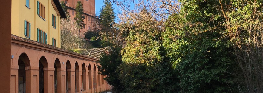 View of the Portico di San Luca and the Sanctuary of the Madonna di San Luca.
