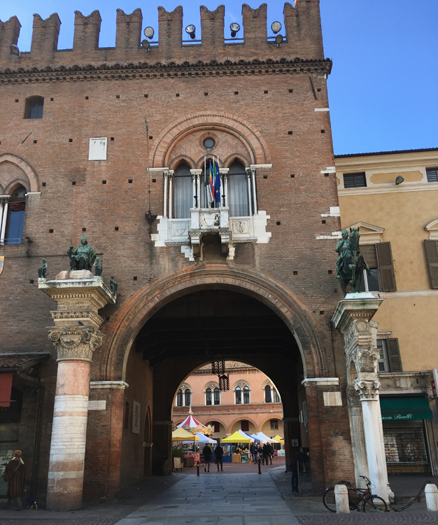 The Municipal Palace in Ferrara.