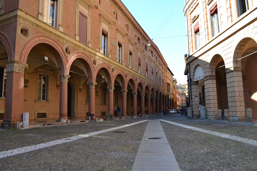 porticoes of Bologna in Piazza Santo Stefano
