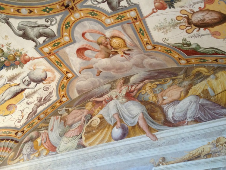 Fresco inside the Torrechiara Castle in Parma