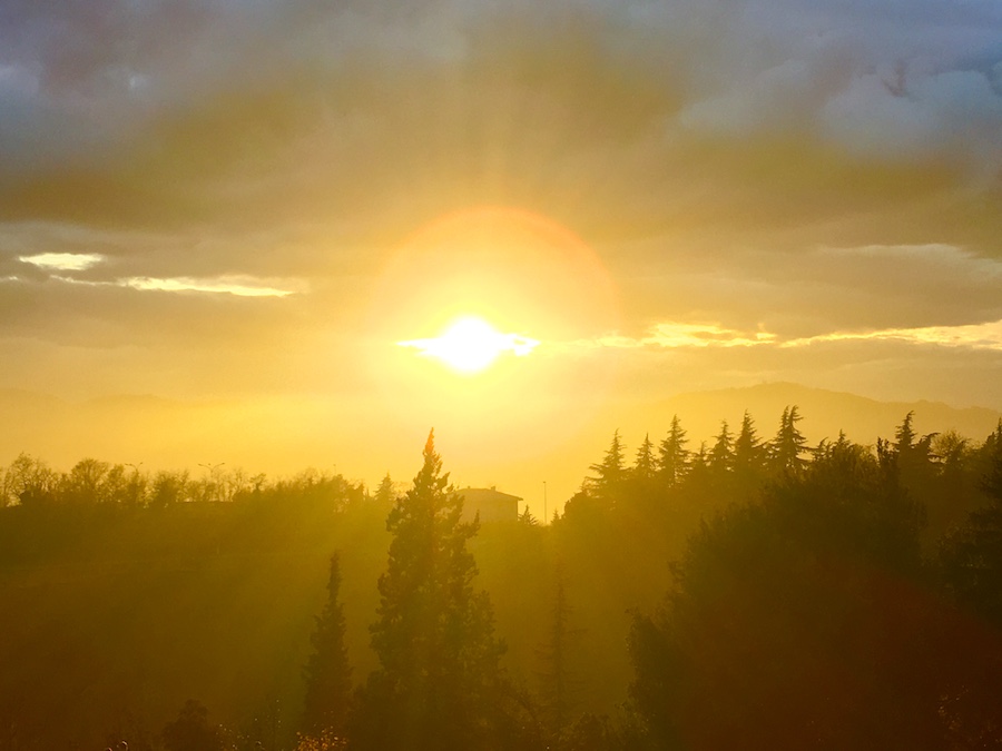 Sunset in Bologna's hills